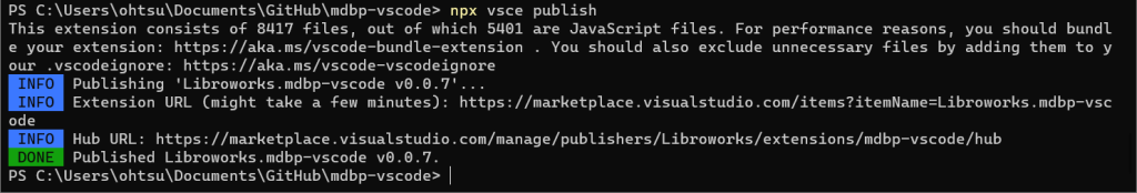 npx vsce publish